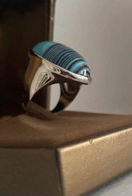 Sterling Cabuchon Ring (Adjustable)