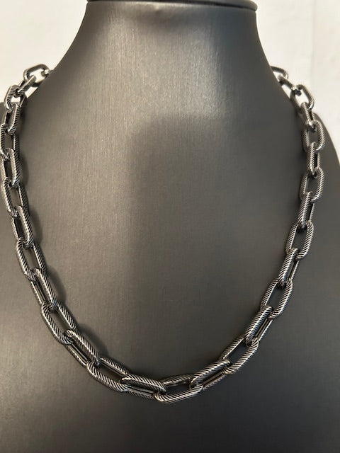 Sterling Large Paperclip Necklace