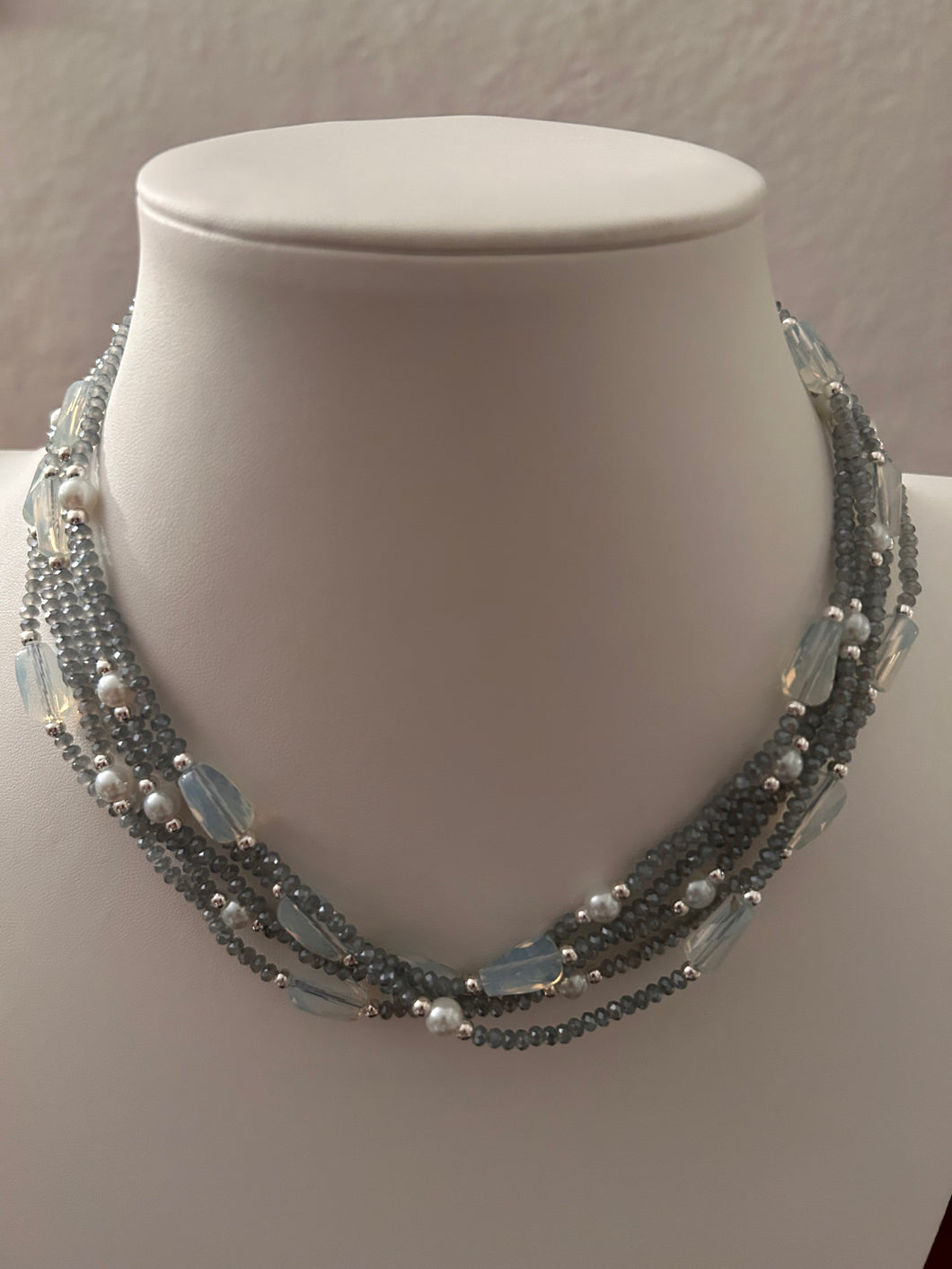 Pearl Quartz Multi-strand Necklace