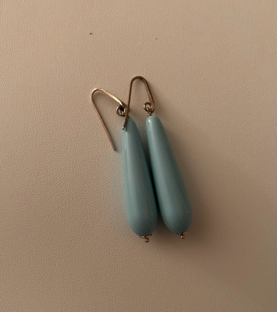 Sterling Turquoise Hanging Earrings