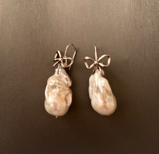 Sterling Mother-of-Pearl Hanging earrings