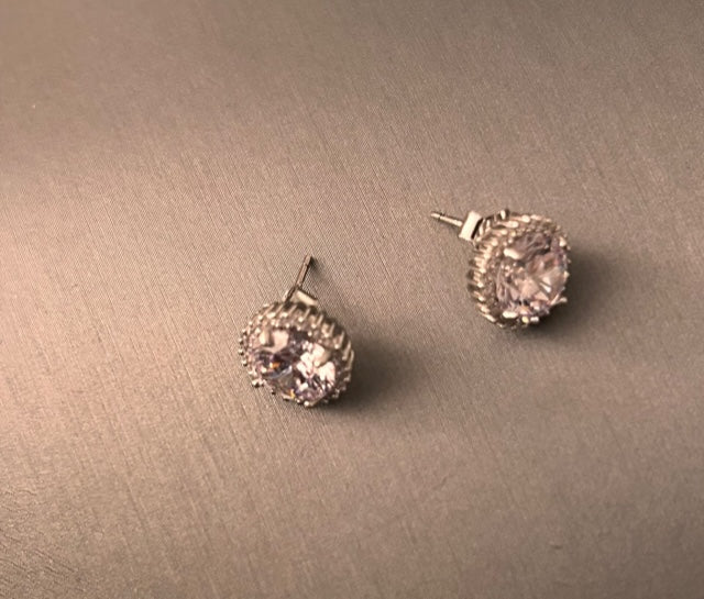 Sterling Dazzle Large Round Earrings