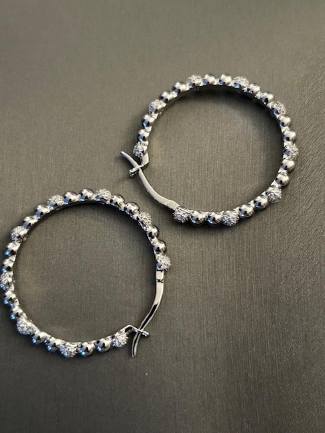 Sterling Large Hoop Earrings