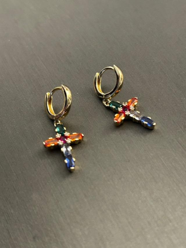 Sterling Cross Earrings