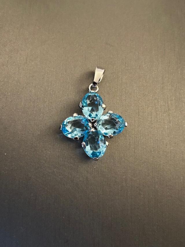 Sterling Crystal Cross