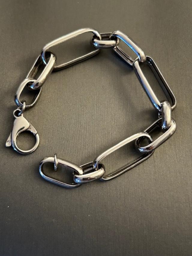 Sterling Large Paperclip Bracelet