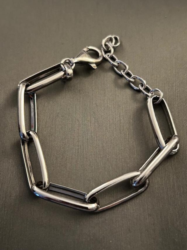 Sterling Large Paperclip Bracelet