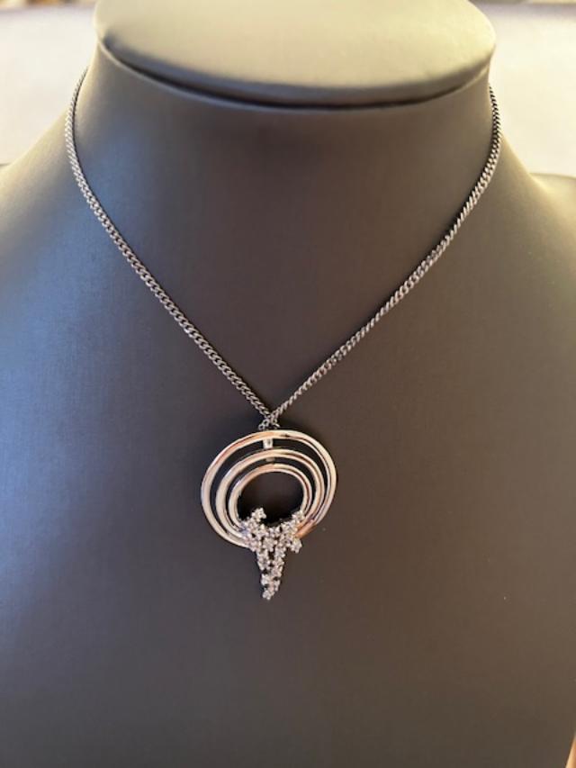 Sterling Fancy Pendant Necklace