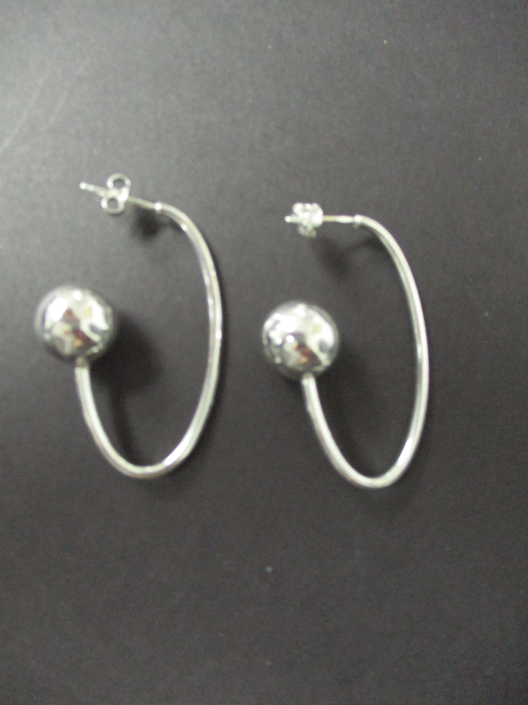 Sterling Wire Ball Earrings