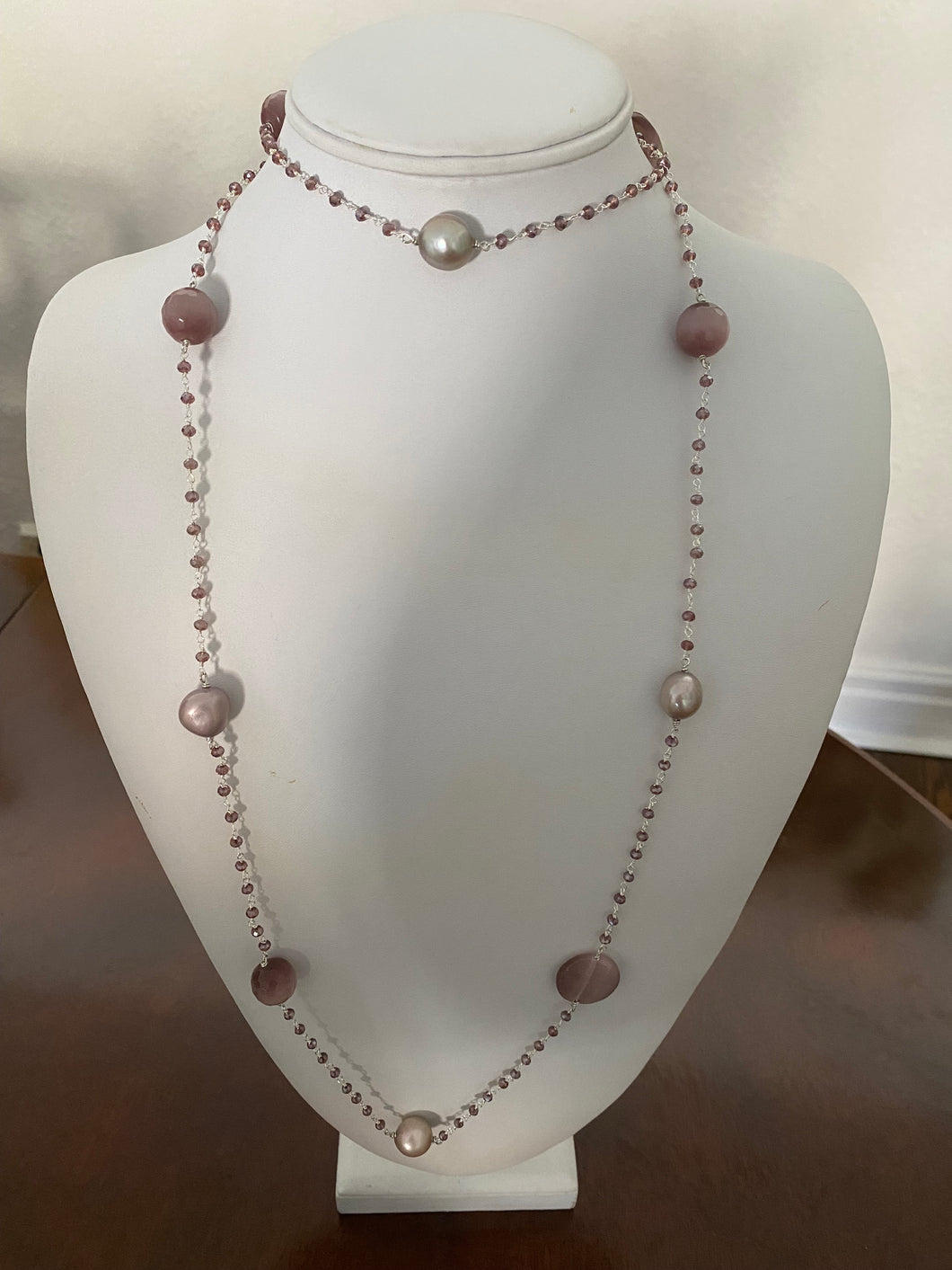 Pearl Quartz Long Necklace