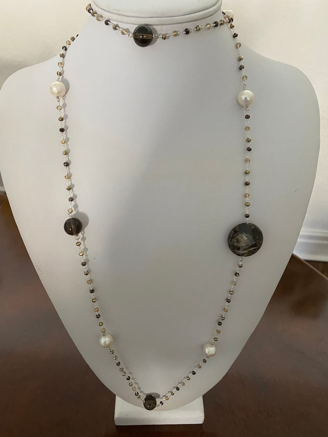 Pearl Quartz Long Necklace