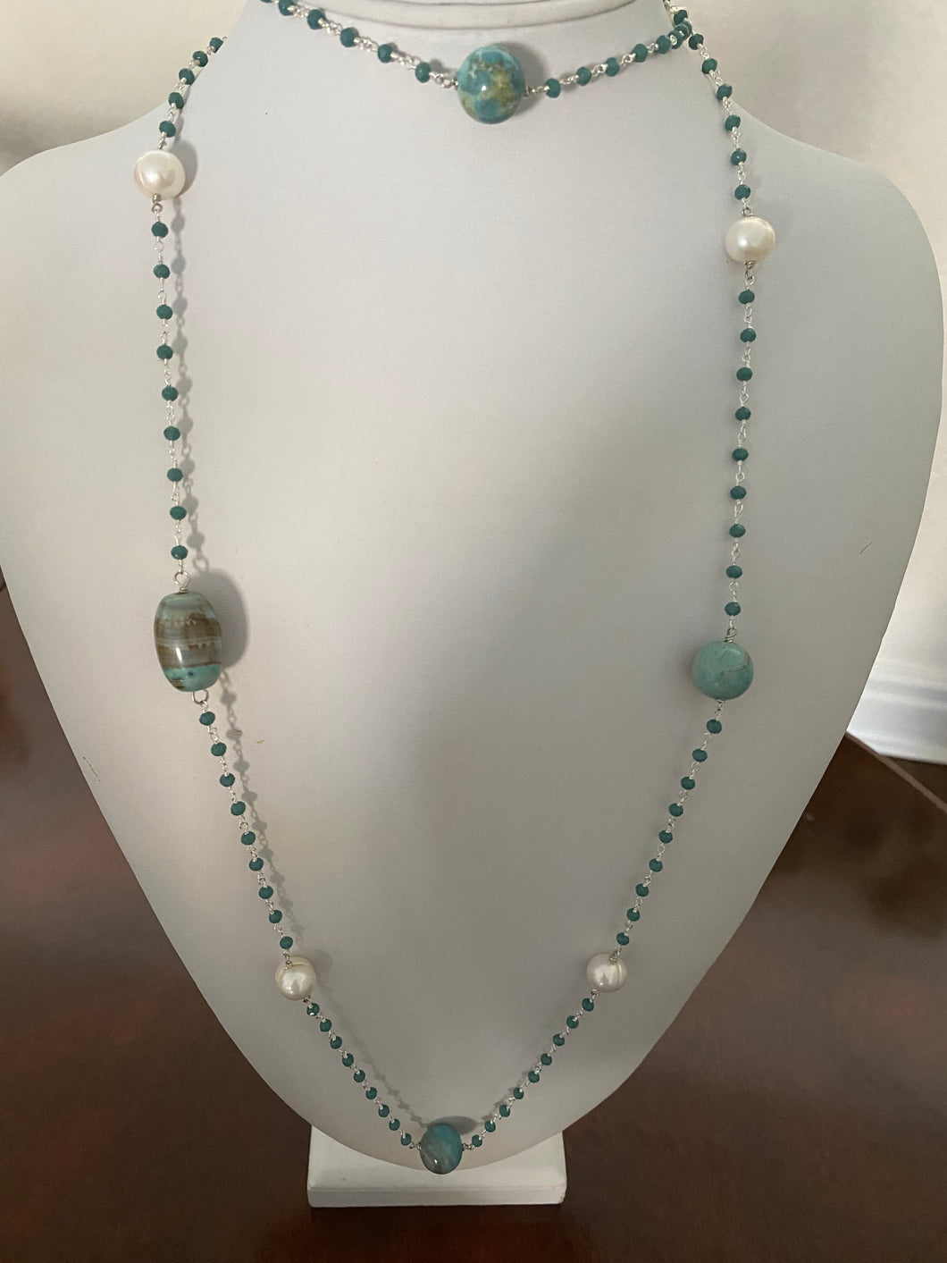 Pearl Quartz Long Necklace