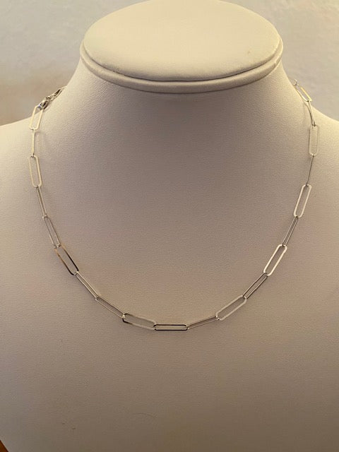 Sterling Classic Paperclip Necklace