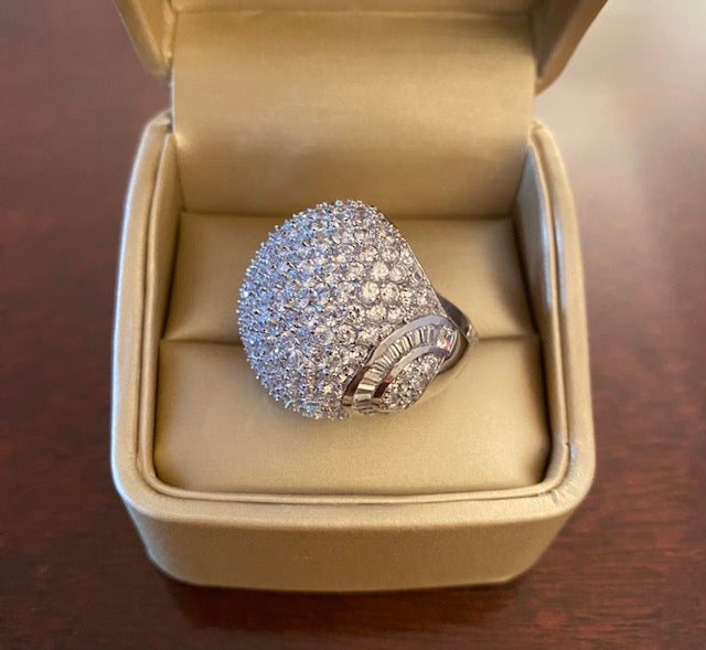 Sterling Dazzle Large Cocktail Ring