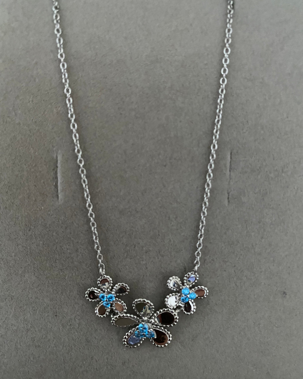Sterling Flower Motif Necklace