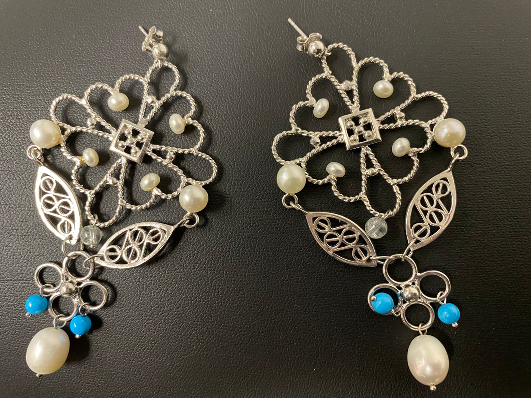 Sterling Pearl/Turquoise 